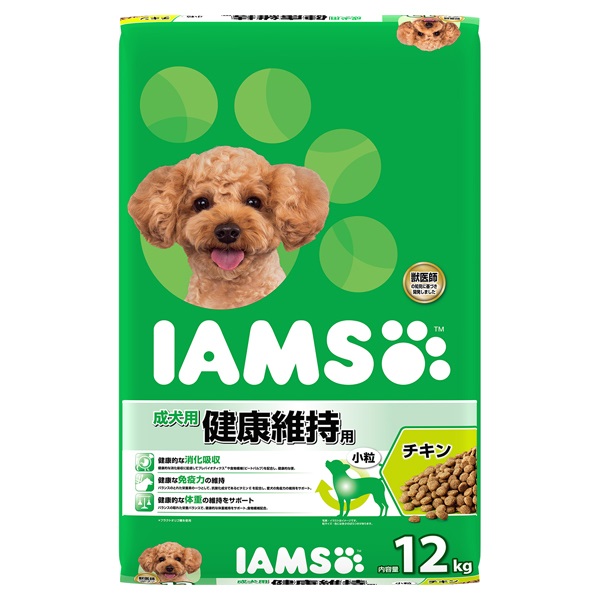 アイムス 成犬用 健康維持用 チキン 小粒 12kg IAMS マースジャパンリミテッド(12kg)