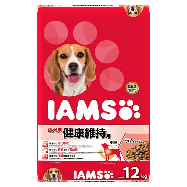 アイムス 成犬用 健康維持用 ラム＆ライス 小粒 12kg IAMS マースジャパンリミテッド(12kg)