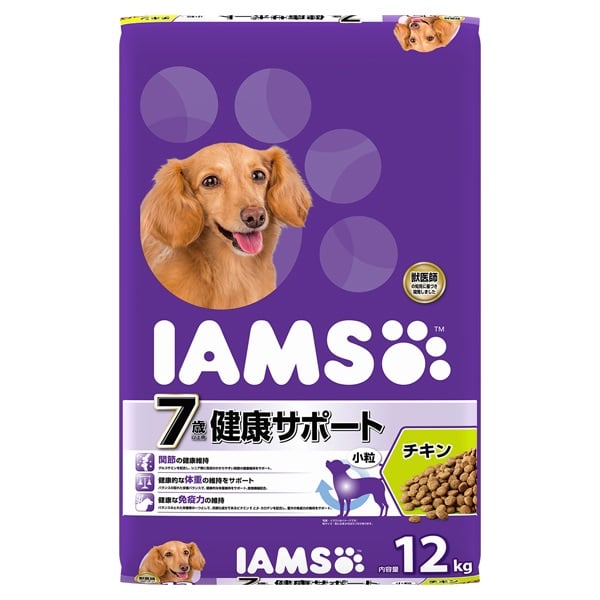 アイムス 7歳以上用 健康サポート チキン 小粒 12kg IAMS マースジャパンリミテッド(12kg)