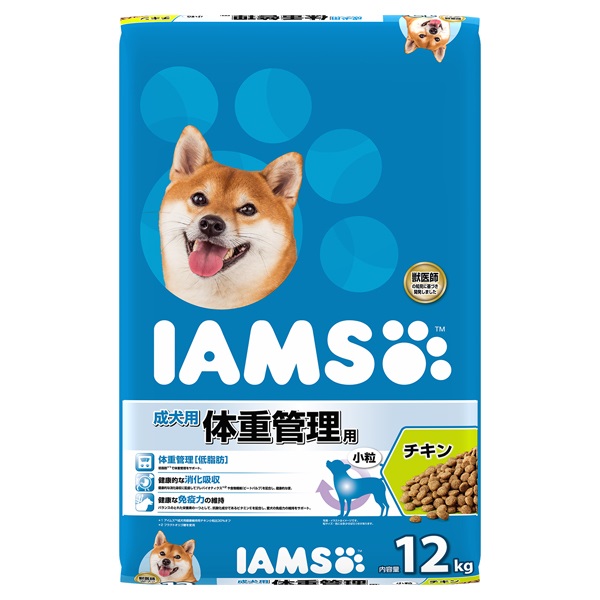 アイムス 成犬用 体重管理用 チキン 小粒 12kg IAMS マースジャパンリミテッド(12kg)