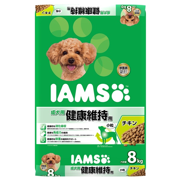 アイムス 成犬用 健康維持用 チキン 小粒 8kg IAMS マースジャパンリミテッド(8kg)