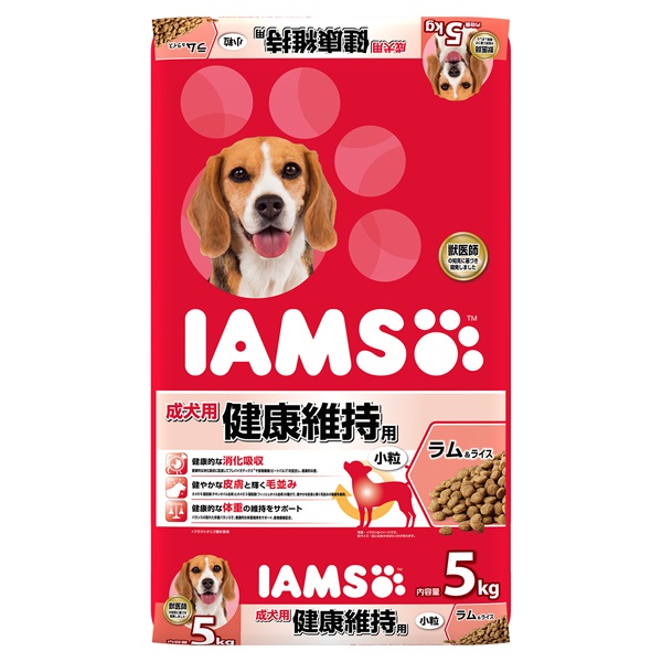 アイムス 成犬用 健康維持用 ラム＆ライス 小粒 5kg IAMS マースジャパンリミテッド(5kg)