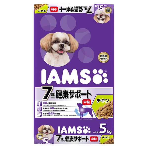 アイムス 7歳以上用 健康サポート チキン 中粒 5kg IAMS マースジャパンリミテッド(5kg)