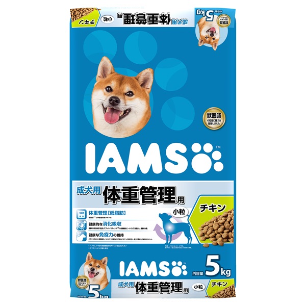 アイムス 成犬用 体重管理用 チキン 小粒 5kg IAMS マースジャパンリミテッド(5kg)