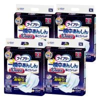 夜用超スーパー 18枚×4個セット)ライフリー 一晩中あんしん 尿とり