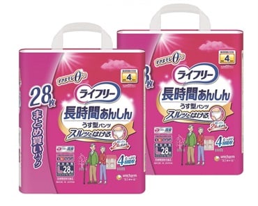 (Ｌまとめ買いパック28枚×2個セット)ライフリー長時間あんしん うす型パンツＬまとめ買いパック 28枚×2個セット