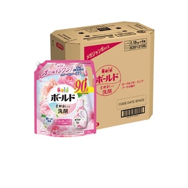 (ご予約商品) ボールドジェル ローズ＆グルーミングブーケの香り つめかえ用 メガジャンボサイズケース 2180g×4個 P＆G