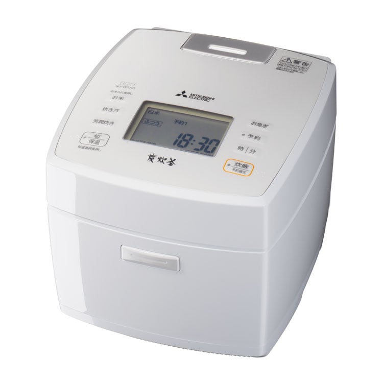 三菱　一升炊き　IH炊飯器 NJ-VED18 2023年製 IH炊飯ジャー(1升炊き) 炭炊釜 月白 NJ-VED18-W 三菱電機 | イオン