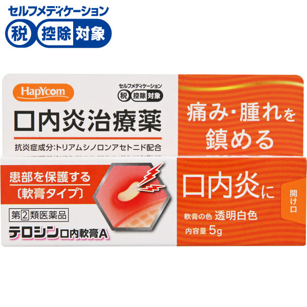 (従業員販売) ハピコム テロシン口内軟膏A 5g 【指定第2類医薬品】◆(5g)