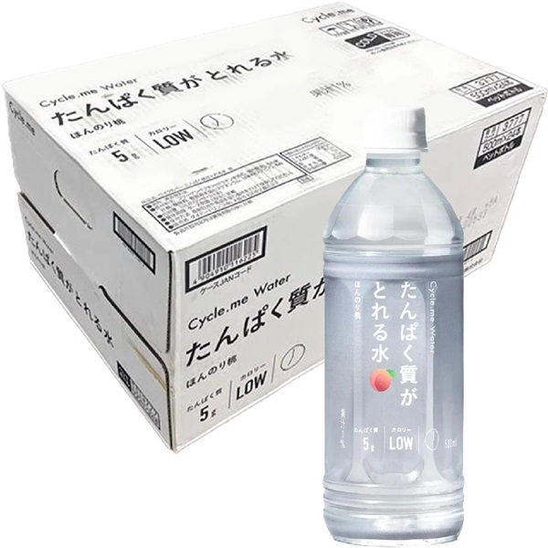 (従業員販売) サイクルミー たんぱく質が取れる水 ほんのり桃 500mL×24本 ドットミー(500mL×24本)