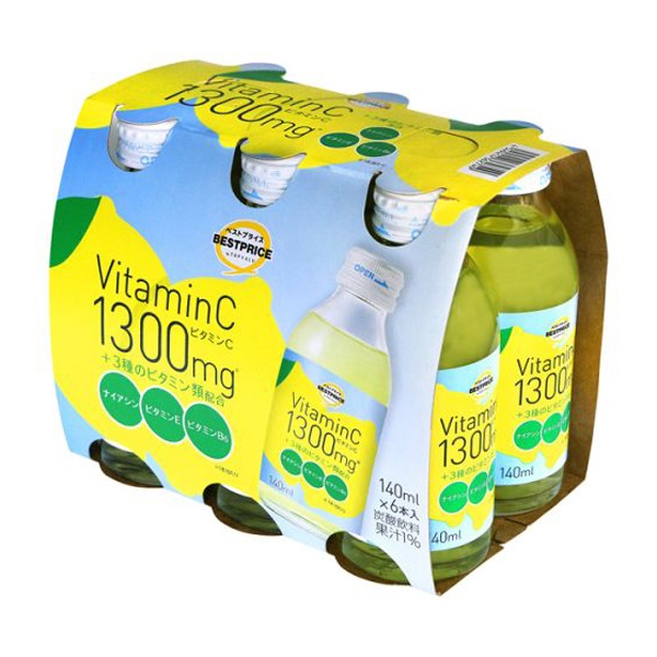 (従業員販売) ビタミンC 1300mg ドリンク 140mL×6本 トップバリュベストプライス(140mL×6本)