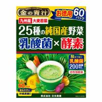 (従業員販売) 金の青汁 25種の純国産野菜 乳酸菌×酵素 3.5g×60包 日本薬健(60包)