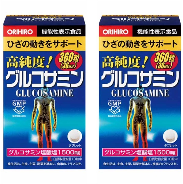 高純度グルコサミン粒 まとめて２個 オリヒロ ORIHIRO 【機能性表示食品】(360粒×2個)