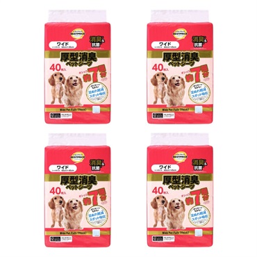厚型消臭 ペットシーツ まとめて4個   トップバリュ ベストプライス TOPVALU BESTPRICE イオントップバリュ(ワイド40枚x4)