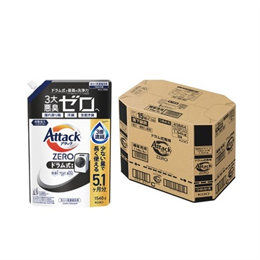 【5袋セット× 1540g　】花王 アタックZERO ドラム式専用つめかえ用 アタック 洗濯洗剤 アタックゼロ 洗剤 部屋干し 1460g/1540g