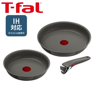 T-fal　インジニオ・ネオ IHセラミックグライド アースグレー セット3 　IH対応