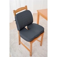 低反発背あて・姿勢クッションセット(ダークグレー)