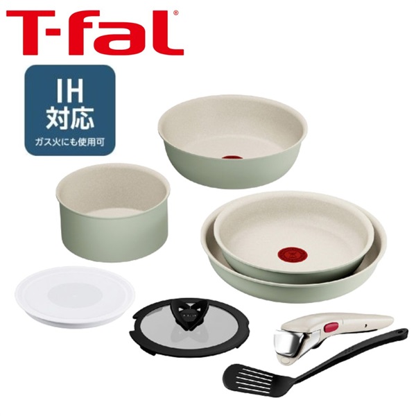ティファール　インジニオ・ネオ　IHパレット　 ミントグリーン　8点　未開封 T-fal インジニオ・ネオ IHパレットミントグリーンセット8 | イオン