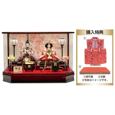 2026年1月24日以降順次お届け 吉德 親王ケース飾り「熨斗目に牡丹桜