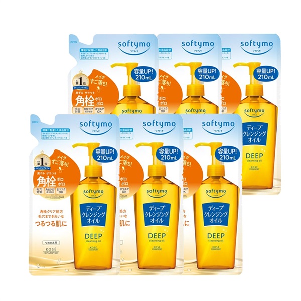 ソフティモ クレンジングオイル 詰替 210ml 6個セットsoftymo コーセーコスメポート(ディープ×6)
