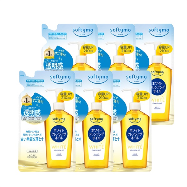 ソフティモ クレンジングオイル 詰替 210ml 6個セットsoftymo コーセーコスメポート(ホワイト×6)