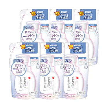 なめらか本舗  薬用純白泡洗顔 　つめかえ 6個セット