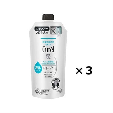 キュレル 潤浸保湿 シャンプー 液体 340ml × 3個セット Curel 花王【医薬部外品】