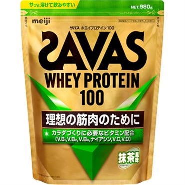 ザバス ホエイプロテイン100 980g 明治(抹茶風味)