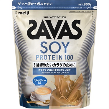 ザバス ソイプロテイン100 900g 明治(ミルクティー風味)