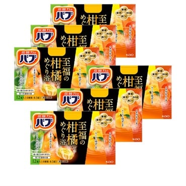 バブ  薬用入浴剤  至福の柑橘めぐり浴 12錠×6箱セット  花王  【医薬部外品】