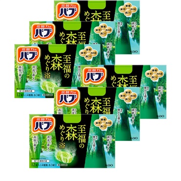 バブ 薬用入浴剤 至福の森めぐり浴 12錠×6箱セット 花王 【医薬部外品