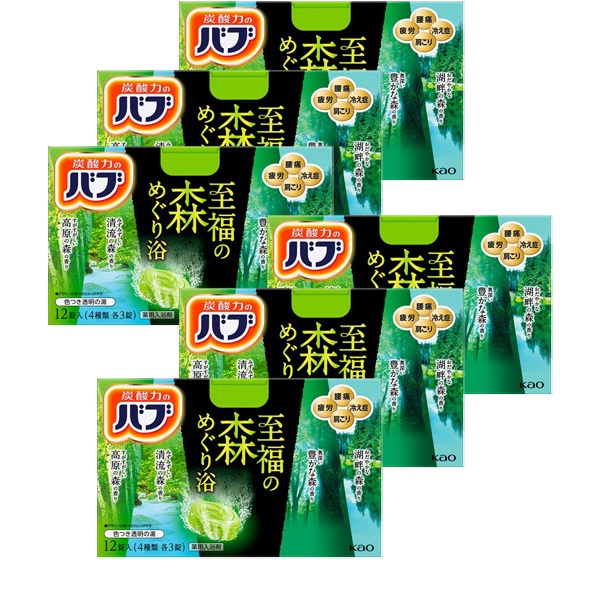 バブ 薬用入浴剤 至福の森めぐり浴 12錠×6箱セット 花王 【医薬部外品