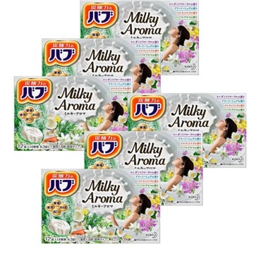 バブ 薬用入浴剤 ミルキーアロマ 12錠×6箱セット 花王 【医薬部外品