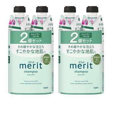 メリット シャンプー つめかえ用 4個セット(2個セット×2) merit 花王