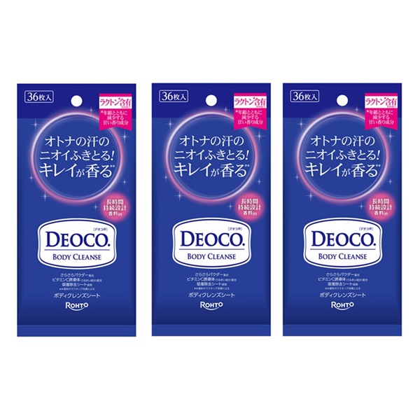 デオコ ボディクレンズ シート 36枚×3個 DEOCO ロート製薬 | イオン