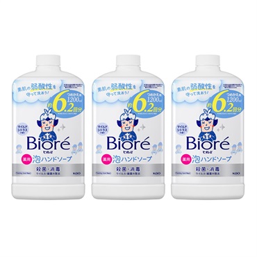 (従業員販売) ご予約品 ビオレ u 泡ハンドソープ つめかえ用 1200ml  3個セット Biore 花王 (医薬部外品)