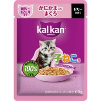 (従業員販売)カルカンパウチ12ヵ月までの子ねこ用かにかま入りまぐろ 60g(60g)