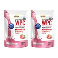 WPC ホエイプロテインパウダー ストロベリー風味 1000g まとめて2個 トップバリュ ベストプライス(1000g×2個)