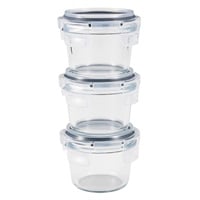 CBジャパン　耐熱ガラスミニ保存容器　3P　レンジ可　オーブン可(ラウンド)