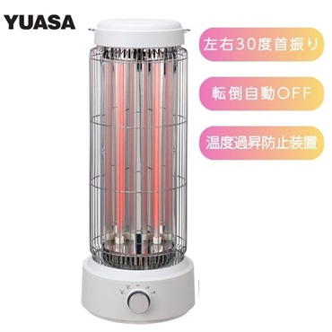 YUASA レトロ調首振り電気ストーブ　YCT-D800DW