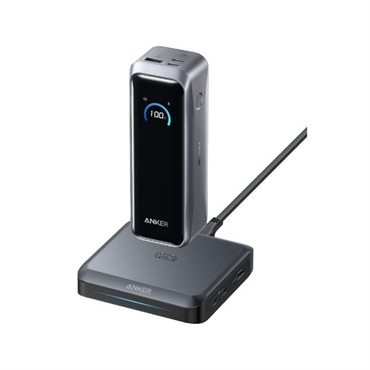 Anker Prime Power Bank (20100mAh, 220W) with Anker Prime Charging Base (150W, 3 Ports) ブラック