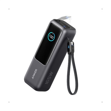 Anker　モバイルバッテリー　Anker Power Bank (25000mAh, Built-In & 巻取り式USB-Cケーブル)　A1695N11