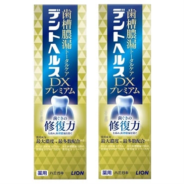(従業員販売)デントヘルス 薬用ハミガキ DX プレミアム 90g ×2個ライオン 【医薬部外品】