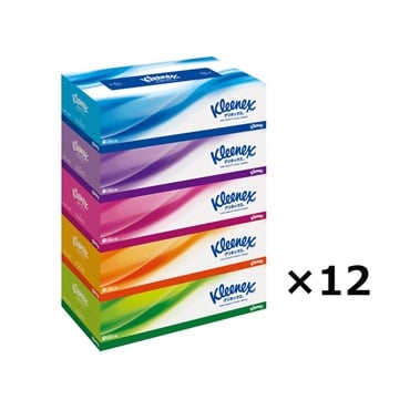 (従業員販売) クリネックス ティシュー ケース 180組×5個×12パック Kleenex 日本製紙クレシア