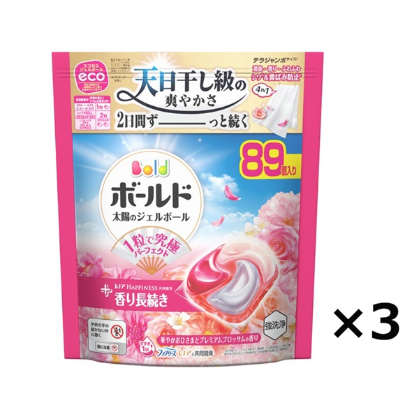 (従業員販売) ボールドジェルボール4D 華やかプレミアムブロッサムの香り つめかえテラジャンボサイズ ケース 89個×3個入 P&G(89個×3)