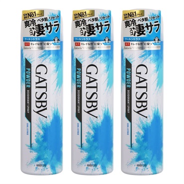 ギャツビー パウダー デオ ドラント スプレー  クールシトラス 130g  3個セット  GATSBY マンダム 【医薬部外品】