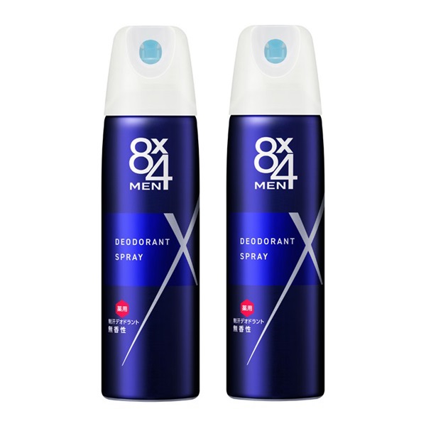 8x4 メン デオドラントスプレー 無香性 150g  2個セット 花王【医薬部外品】(2個セット)