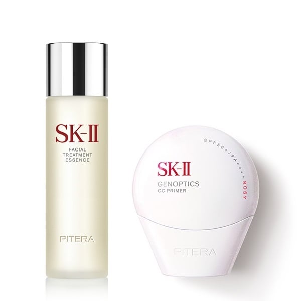 SK-II フェイシャル トリートメント エッセンス　230ml＋SK-II ジェノプティクス CC プライマー 30g/ 化粧水 / CCクリーム / sk2(エスケーツー)(ロージーピンクセット)
