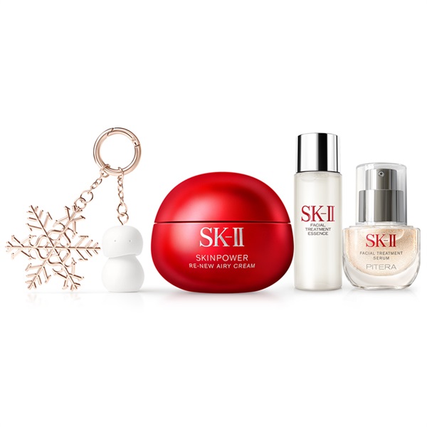 (ご予約商品 11月20日発売) SK-II スキンパワー リニュー エアリークリーム コフレ 2026 ホリデーコレクション (チャームセット)  / 乳液状美容クリーム / sk2（エスケーツー）(チャームセット)
