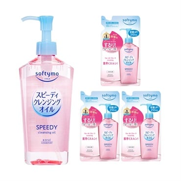 ソフティモ クレンジングオイル 　スピーディ本体１個＋詰替え３個セット コーセーコスメポート